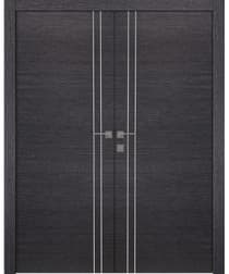 AVANTI 2V BLACK APRICOT CLOSET BELLDINNI MODERN INTERIOR DOOR - 1