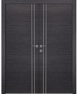 AVANTI 2V BLACK APRICOT CLOSET BELLDINNI MODERN INTERIOR DOOR - 1