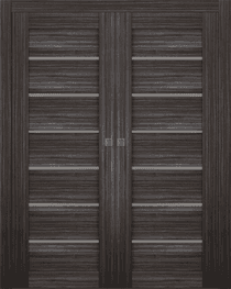 ALBA GRAY OAK DOUBLE POCKET BELLDINNI MODERN INTERIOR DOOR - 1