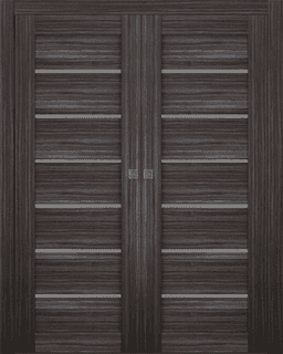ALBA GRAY OAK DOUBLE POCKET BELLDINNI MODERN INTERIOR DOOR - 1