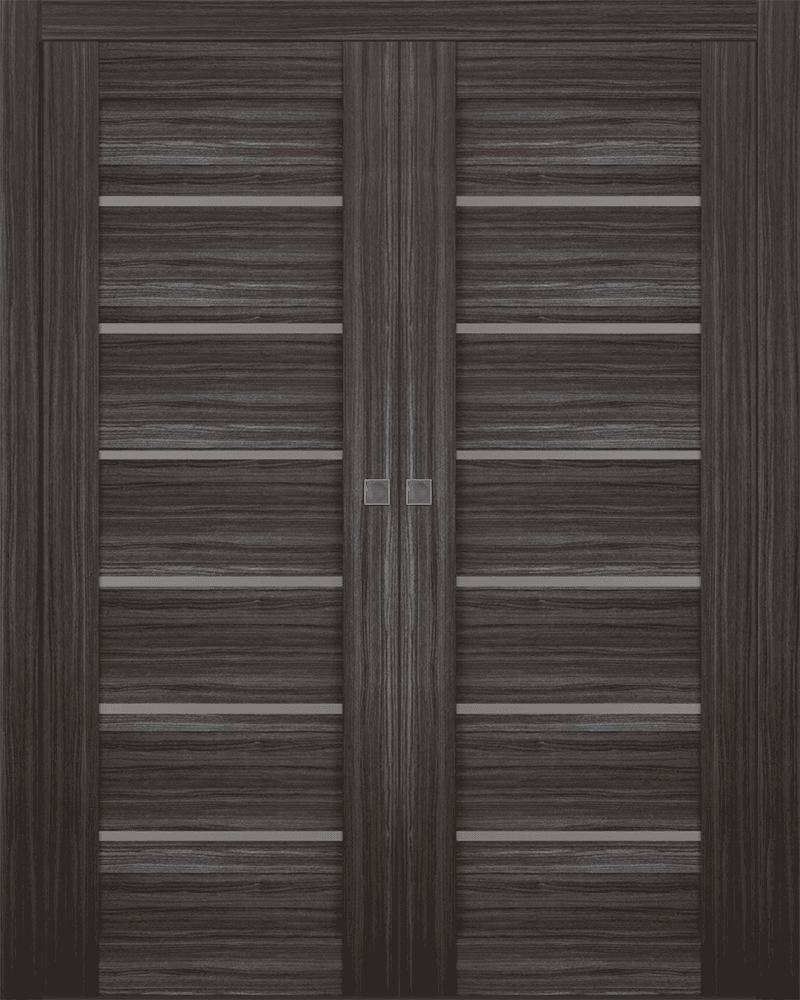 ALBA GRAY OAK DOUBLE POCKET BELLDINNI MODERN INTERIOR DOOR - 1