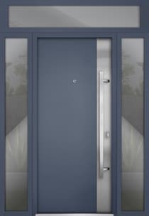 Single Modern Steel Exterior Door Deux 0729 - 6