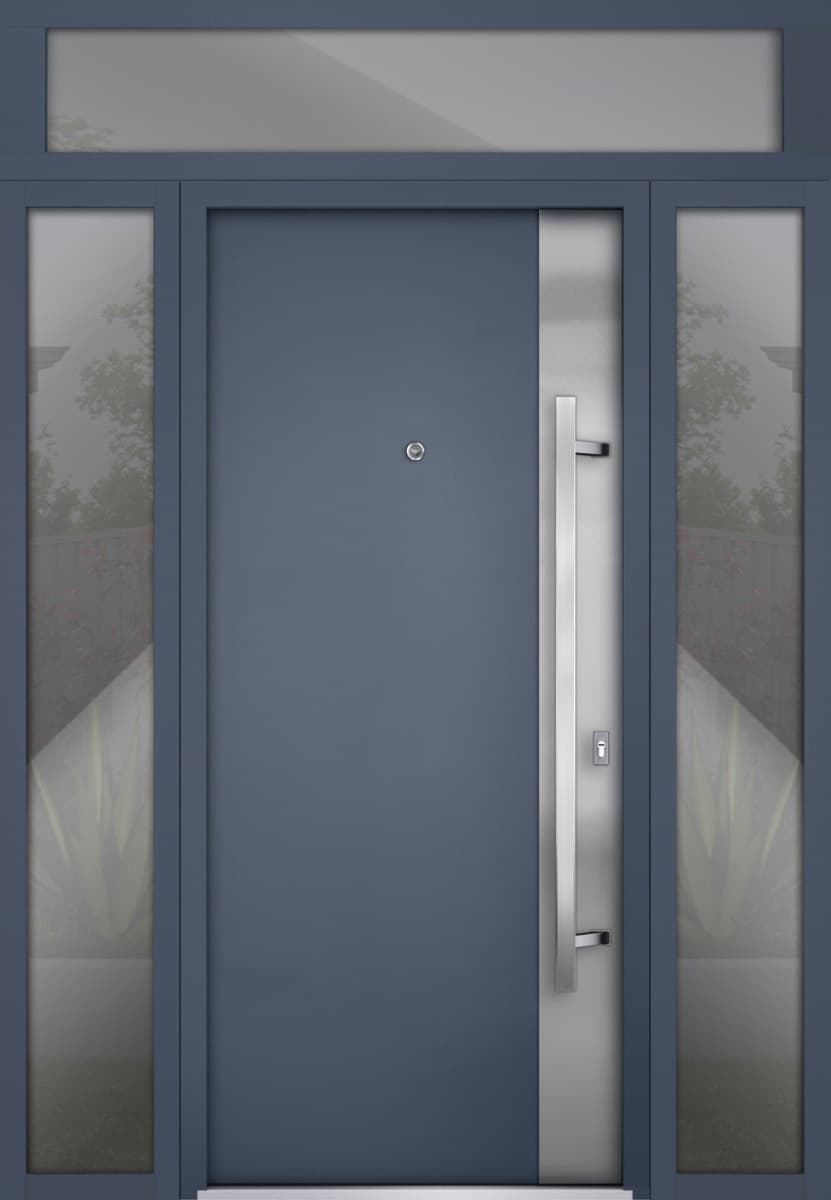 Single Modern Steel Exterior Door Deux 0729 - 6