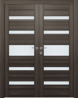 GINA VETRO GRAY OAK CLOSET DOORS BELLDINNI MODERN INTERIOR DOOR - 1