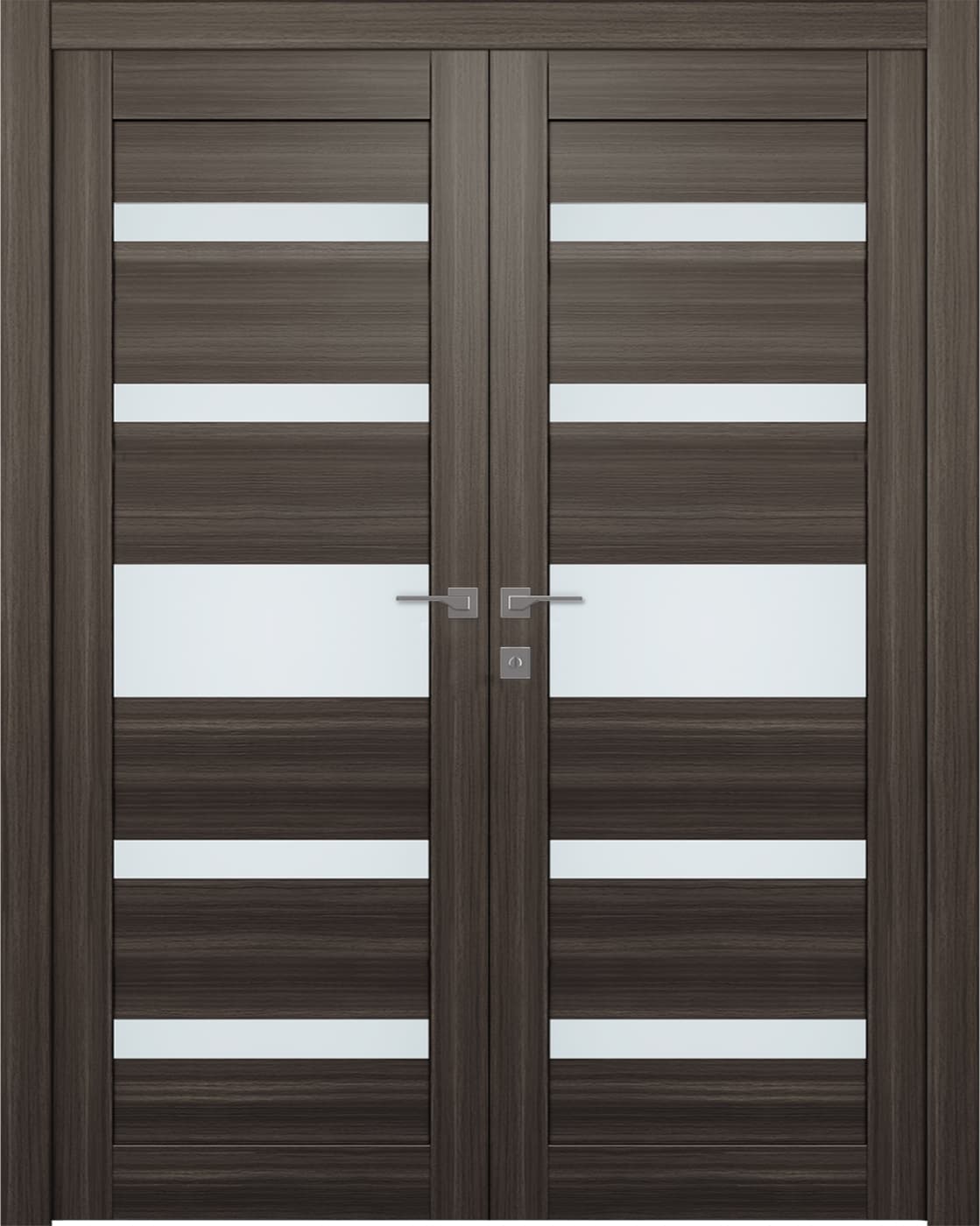 GINA VETRO GRAY OAK CLOSET DOORS BELLDINNI MODERN INTERIOR DOOR - 1