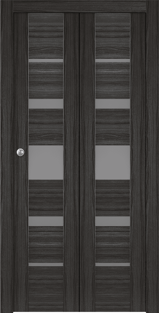 KINA VETRO GRAY OAK DOUBLE BI-FOLD DOORS BELLDINNI MODERN INTERIOR DOOR - 1