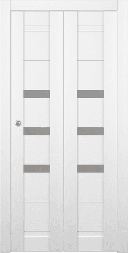 DORA VETRO BIANCO NOBLE BI-FOLD BELLDINNI MODERN INTERIOR DOOR - 1