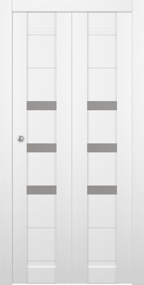 DORA VETRO BIANCO NOBLE BI-FOLD BELLDINNI MODERN INTERIOR DOOR - 1