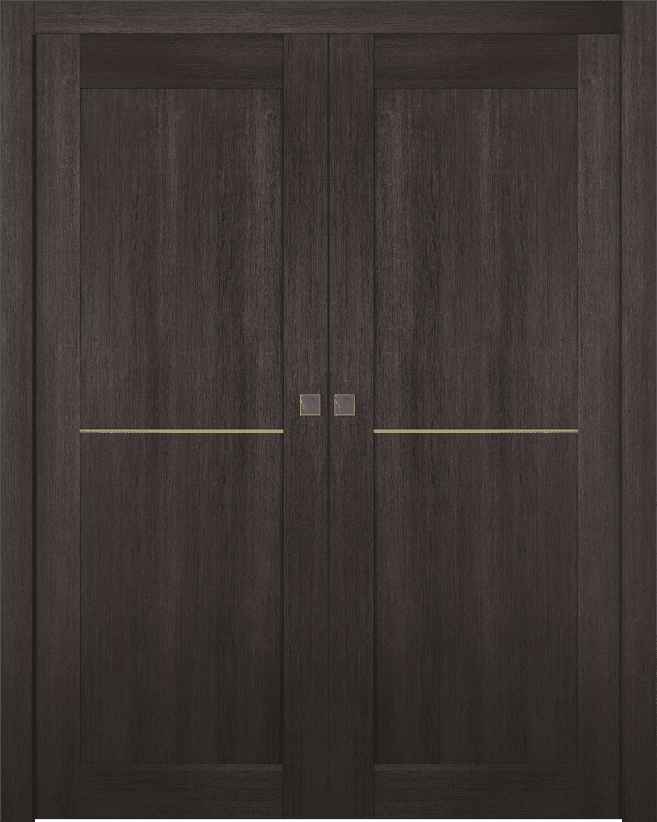 AVON 07 1H GOLD VERALINGA OAK DOUBLE POCKET BELLDINNI MODERN INTERIOR DOOR - 1