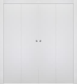 UNICA BIANCO NOBLE DOUBLE BI-FOLD BELLDINNI MODERN INTERIOR DOOR - 1