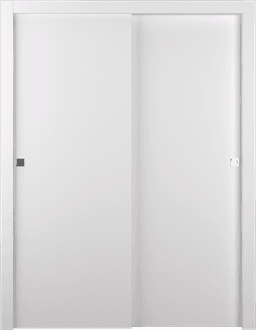 OPTIMA 2V SNOW WHITE BYPASS DOORS BELLDINNI MODERN INTERIOR DOOR - 1