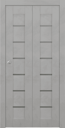 AVON 07-02 VETRO LIGHT URBAN DOUBLE BI-FOLD BELLDINNI MODERN INTERIOR DOOR - 1