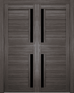 ESTA BLACK VETRO GRAY OAK CLOSET DOORS BELLDINNI MODERN INTERIOR DOOR - 1
