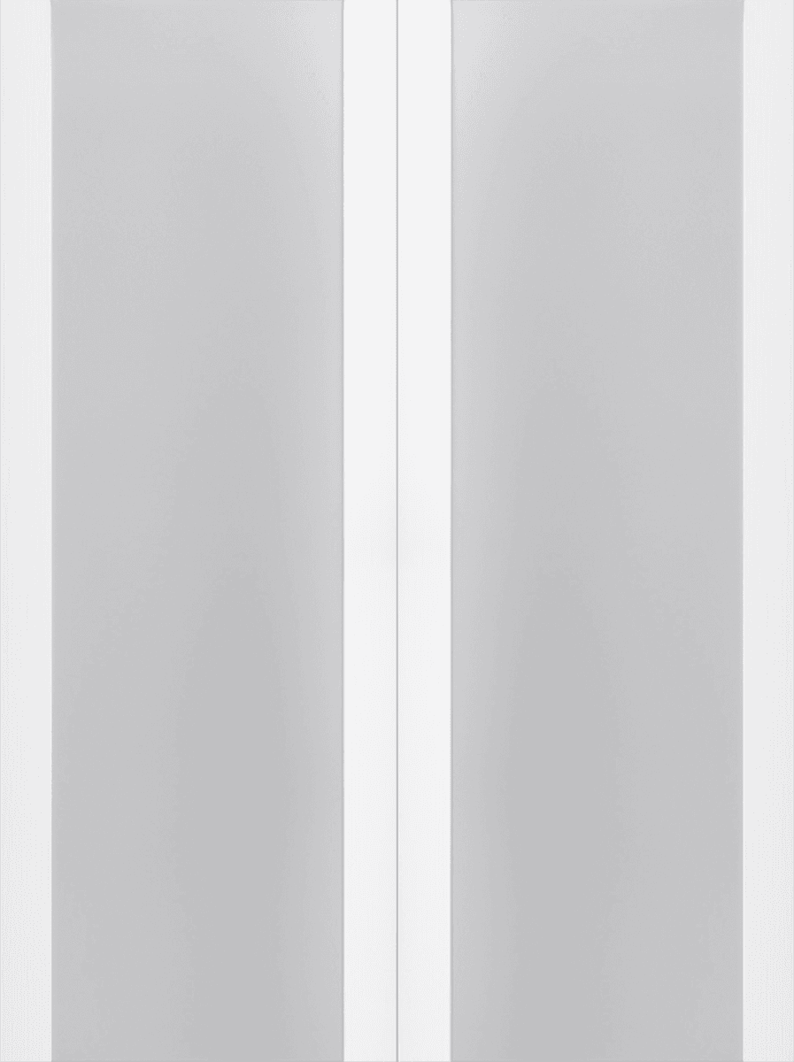PALLADIO 202 VETRO BIANCO NOBLE DOUBLE BARN DOORS BELLDINNI MODERN INTERIOR DOOR - 2