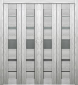 AVON 07-03 VETRO RIBEIRA ASH DOUBLE BI-FOLD BELLDINNI MODERN INTERIOR DOOR - 1