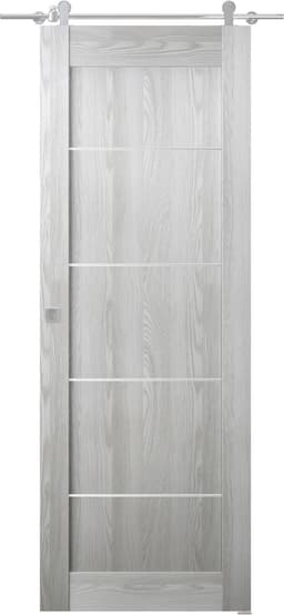 AVON 07 4H RIBEIRA ASH DOUBLE BARN BELLDINNI MODERN INTERIOR DOOR - 1