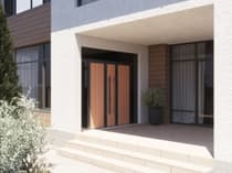 Double metal-aluminum modern exterior door Ronex 1033 8ft - 10