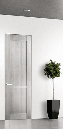 AVON 07 3H RIBEIRA ASH DOUBLE INVISIBLE METAL FRAME BELLDINNI MODERN INTERIOR DOOR - 1