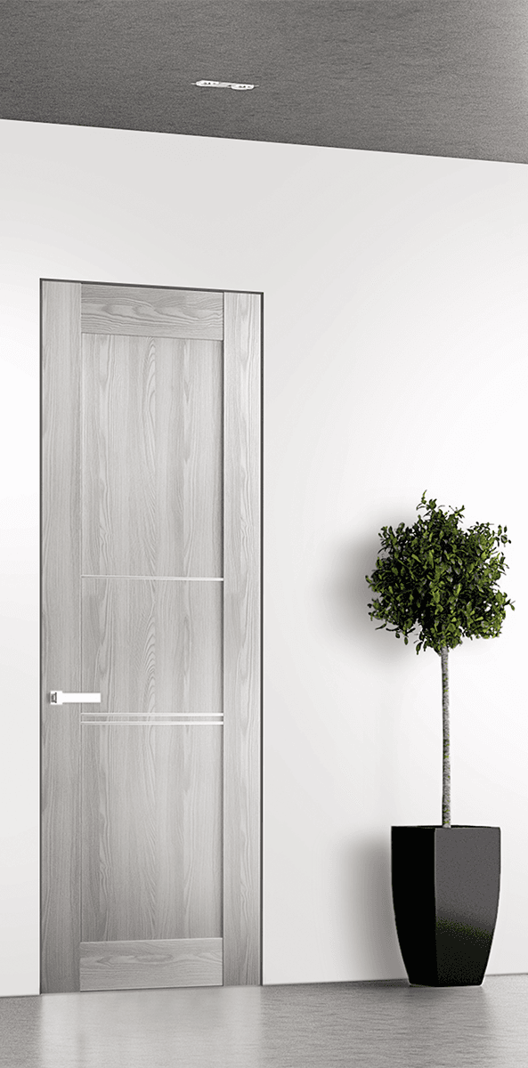 AVON 07 3H RIBEIRA ASH DOUBLE INVISIBLE METAL FRAME BELLDINNI MODERN INTERIOR DOOR - 1