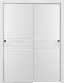 TWINWOOD 2 POLAR WHITE BYPASS BELLDINNI MODERN INTERIOR DOOR - 1