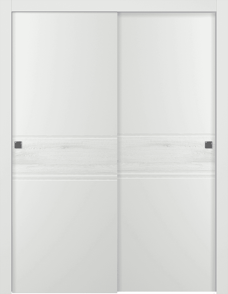 TWINWOOD 2 POLAR WHITE BYPASS BELLDINNI MODERN INTERIOR DOOR - 1