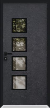 Single metal-aluminum modern exterior door Cynex 6106 - 1