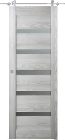 AVON 07-04 VETRO RIBEIRA ASH DOUBLE BARN BELLDINNI MODERN INTERIOR DOOR - 1