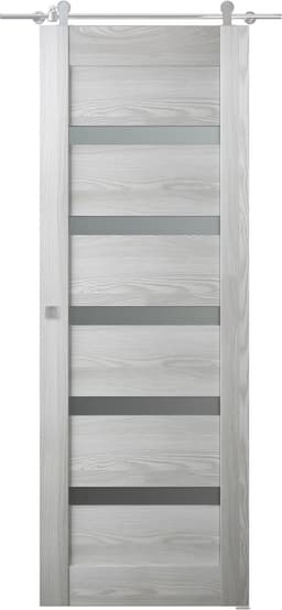 AVON 07-04 VETRO RIBEIRA ASH DOUBLE BARN BELLDINNI MODERN INTERIOR DOOR - 1