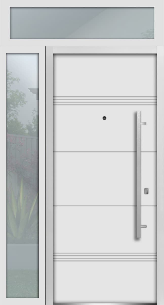 Single Modern Steel Exterior Door Deux 1705 8ft - 5