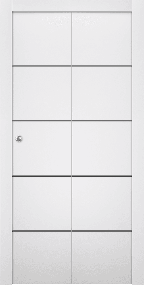 SMART PRO 4H BLACK POLAR WHITE BI-FOLD DOORS BELLDINNI MODERN INTERIOR DOOR - 1