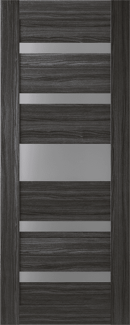 GINA VETRO GRAY OAK SLAB DOORS BELLDINNI MODERN INTERIOR DOOR - 1
