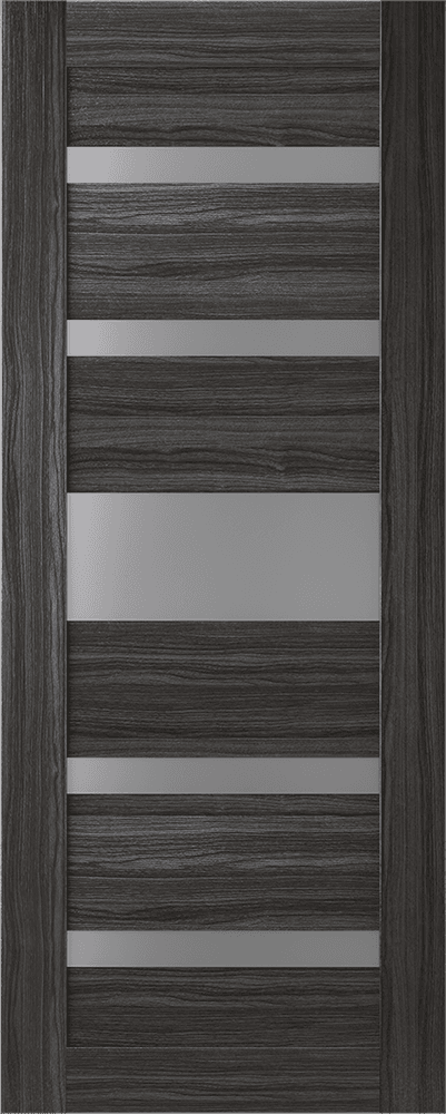 GINA VETRO GRAY OAK SLAB DOORS BELLDINNI MODERN INTERIOR DOOR - 1