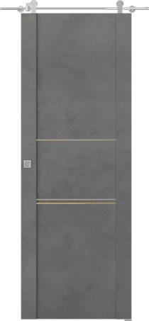 AVON 01 3H GOLD DARK URBAN BARN BELLDINNI MODERN INTERIOR DOOR - 1