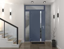 Single metal-aluminum modern exterior door Cynex 6777 A - 9