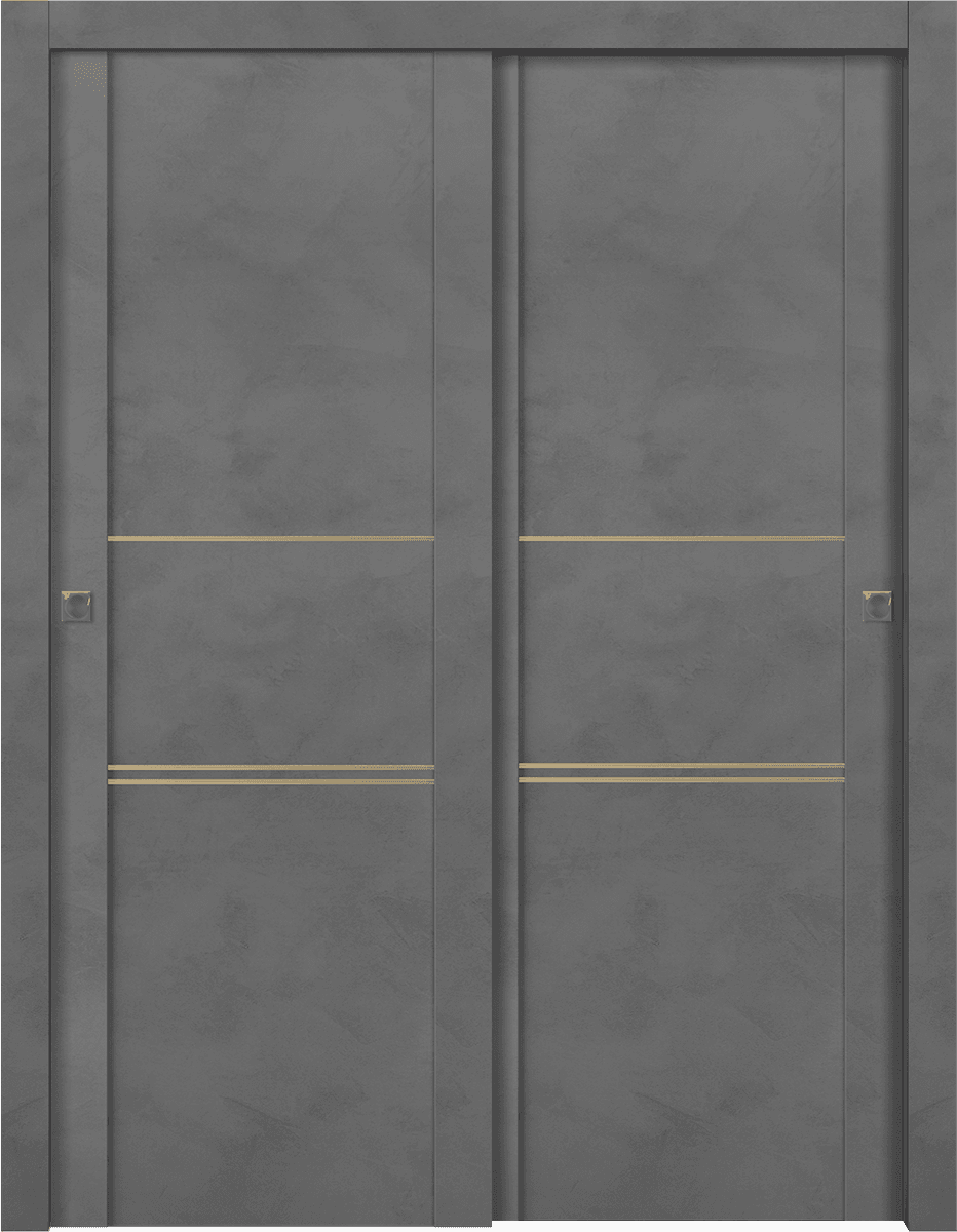 AVON 01 3H GOLD DARK URBAN BYPASS DOORS BELLDINNI MODERN INTERIOR DOOR - 1