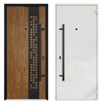 Single Modern Steel Exterior Door Deux 6678 - 7