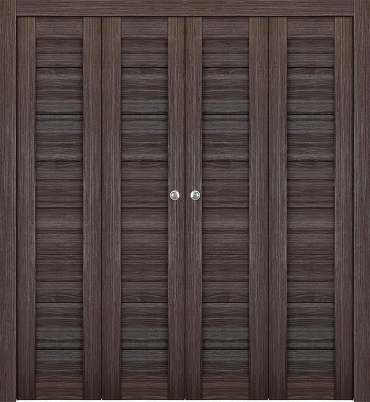 ERMI GRAY OAK DOUBLE BI-FOLD BELLDINNI MODERN INTERIOR DOOR - 1