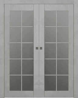 AVON 10 LITE VETRO LIGHT URBAN DOUBLE POCKET BELLDINNI MODERN INTERIOR DOOR - 1