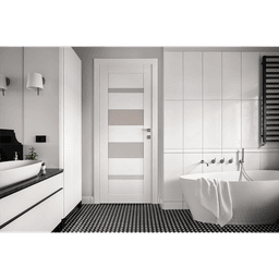 MIRELLA VETRO SNOW WHITE SWING BELLDINNI MODERN INTERIOR DOOR - 3