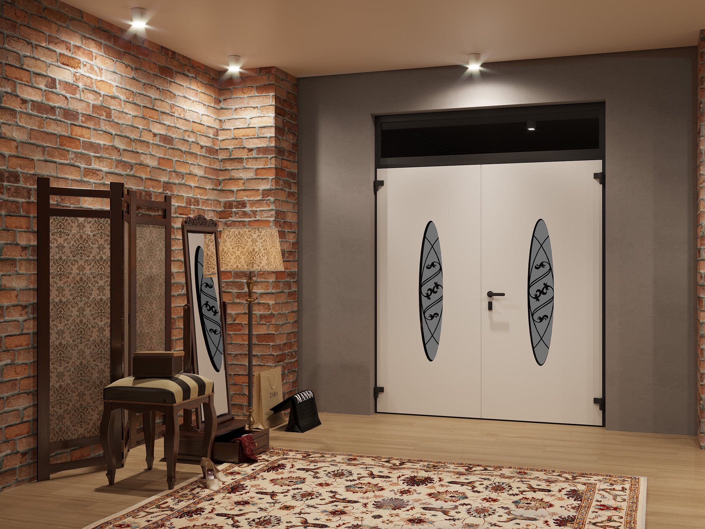 Double metal-aluminum modern exterior door Ronex 1277 - 10