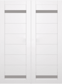 PERLA VETRO SNOW WHITE DOUBLE BI-FOLD BELLDINNI MODERN INTERIOR DOOR - 2