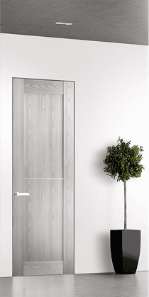 AVON 07 1H RIBEIRA ASH DOUBLE INVISIBLE METAL FRAME BELLDINNI MODERN INTERIOR DOOR - 1