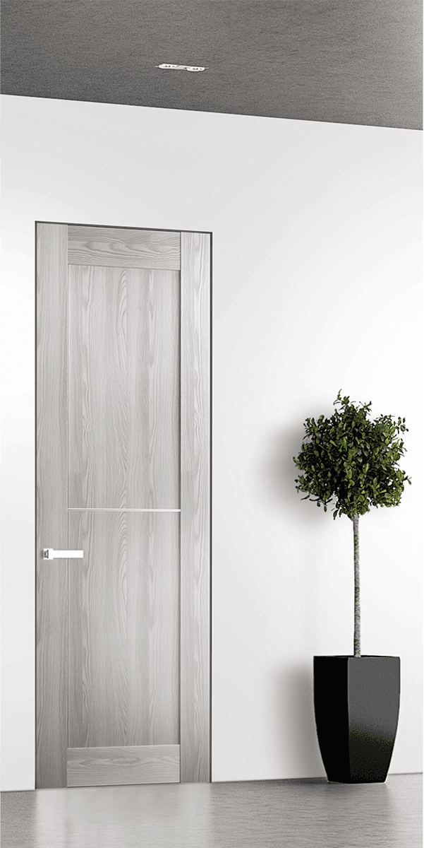 AVON 07 1H RIBEIRA ASH DOUBLE INVISIBLE METAL FRAME BELLDINNI MODERN INTERIOR DOOR - 1