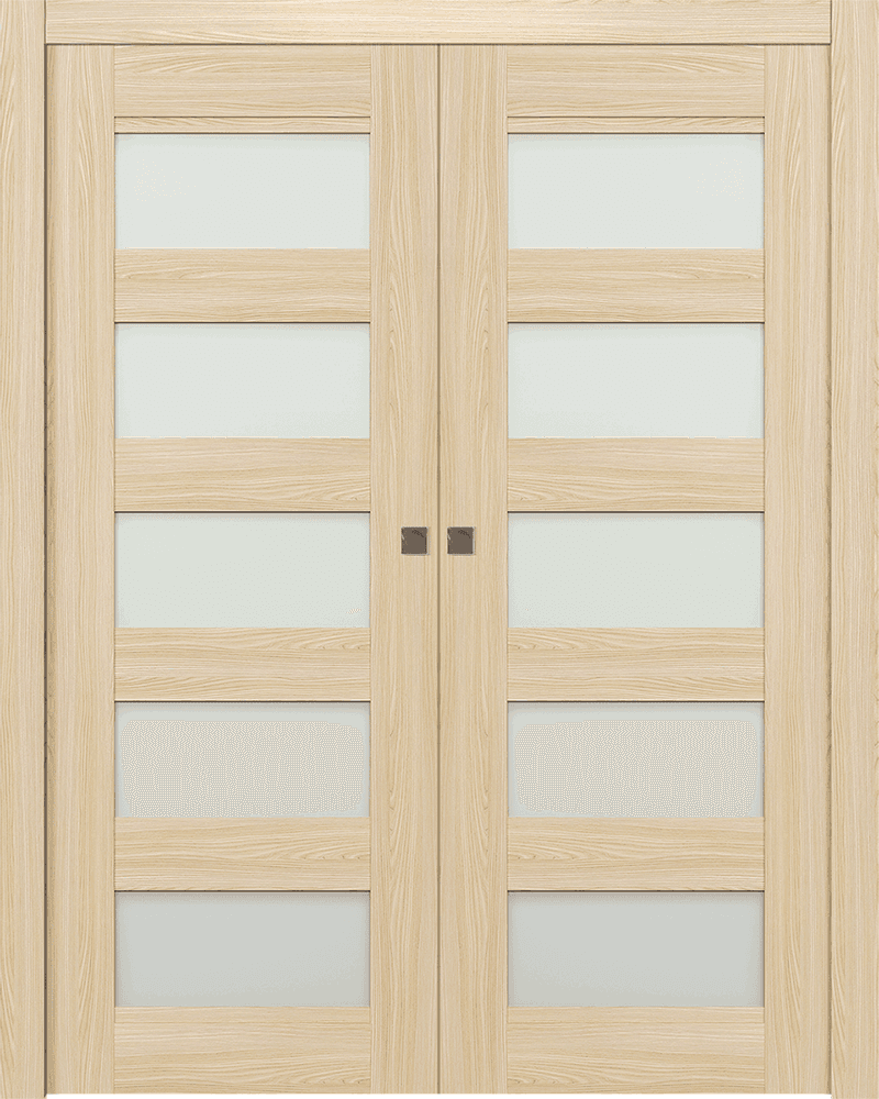 AVON 07-07 VETRO LOIRE ASH DOUBLE POCKET DOORS BELLDINNI MODERN INTERIOR DOOR - 1