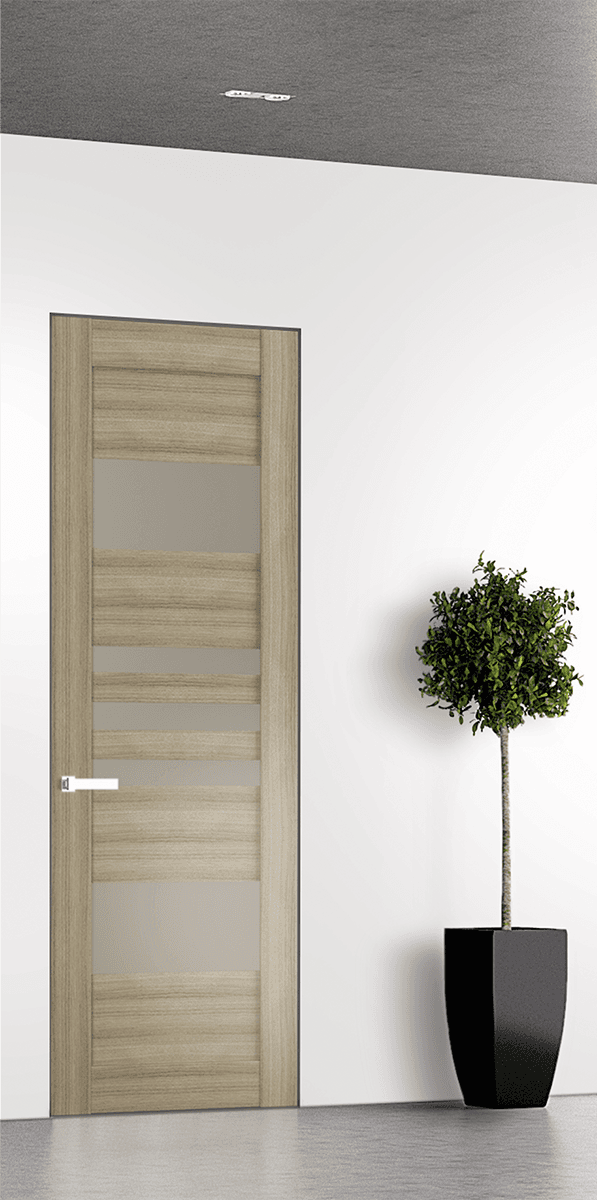 LETI VETRO SHAMBOR DOUBLE INVISIBLE METAL FRAME BELLDINNI MODERN INTERIOR DOOR - 1