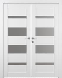 MIRELLA VETRO BIANCO NOBLE DOUBLE BELLDINNI MODERN INTERIOR DOOR - 1