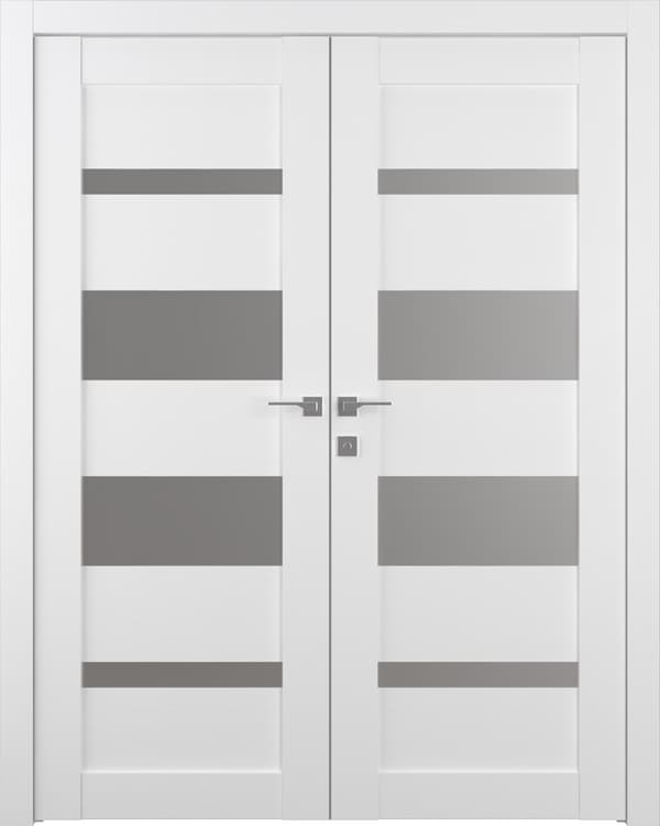 MIRELLA VETRO BIANCO NOBLE DOUBLE BELLDINNI MODERN INTERIOR DOOR