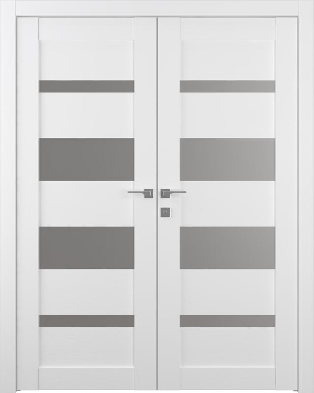 MIRELLA VETRO BIANCO NOBLE DOUBLE BELLDINNI MODERN INTERIOR DOOR