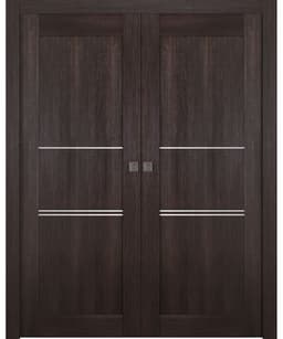 AVON 07 3H VERALINGA OAK DOUBLE POCKET BELLDINNI MODERN INTERIOR DOOR - 1