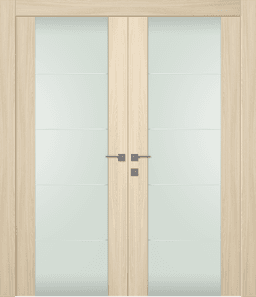 AVON 202 4H VETRO LOIRE ASH DOUBLE DOORS BELLDINNI MODERN INTERIOR DOOR - 1